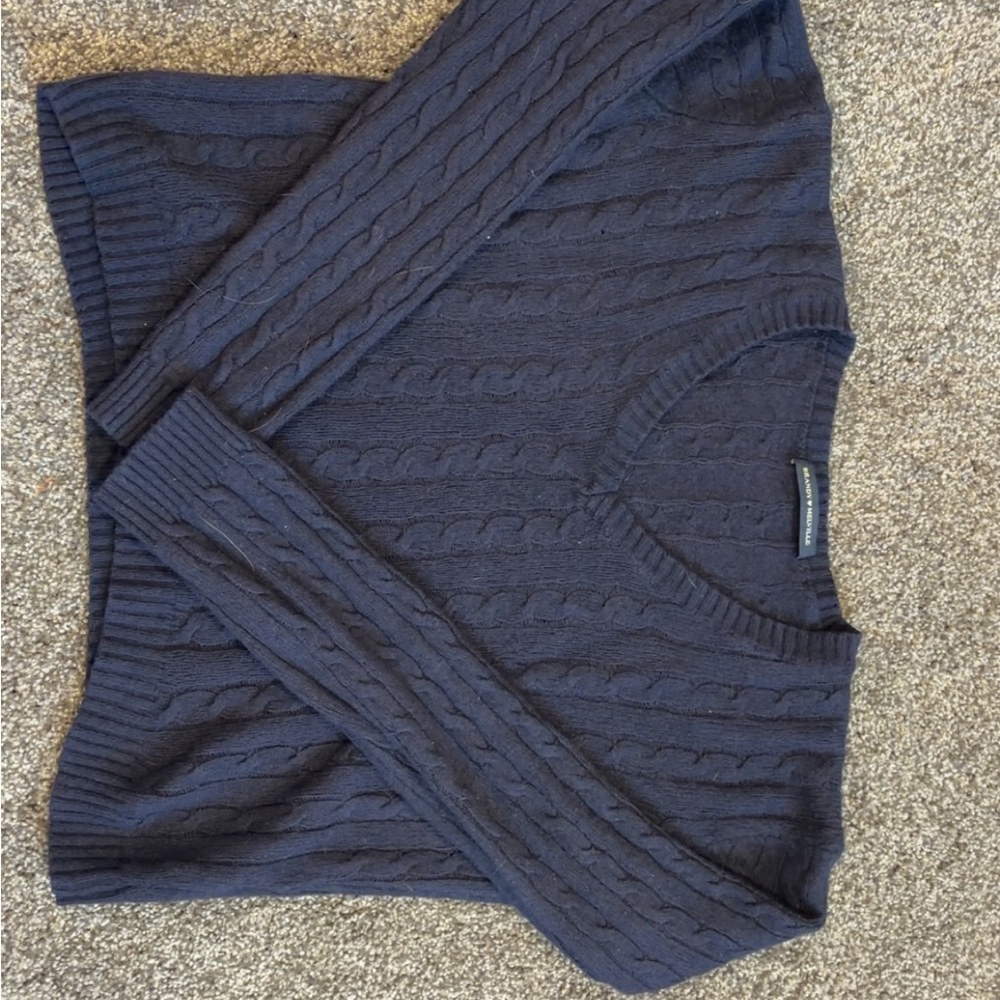 Brandy V-Neck Sweater-Navy